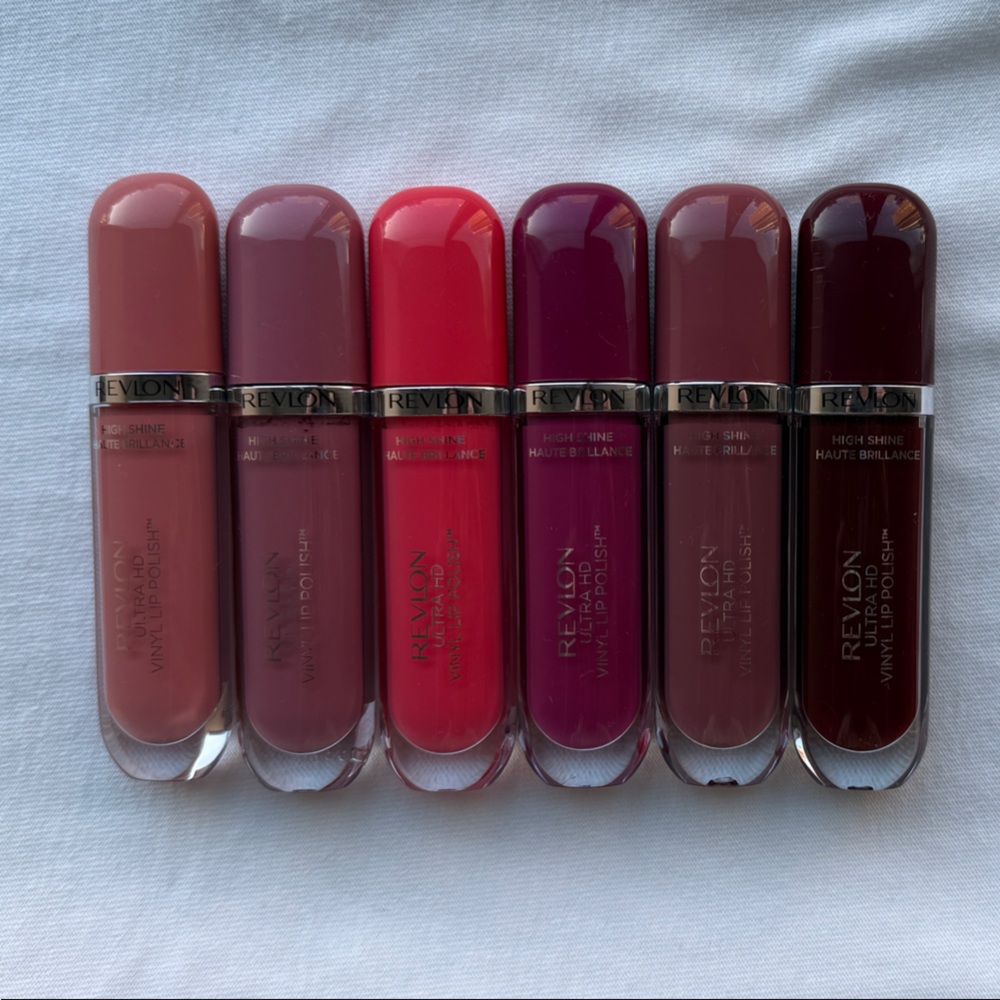 Revlon High Shine Lip Polish Collection - Pink, Red, Purple